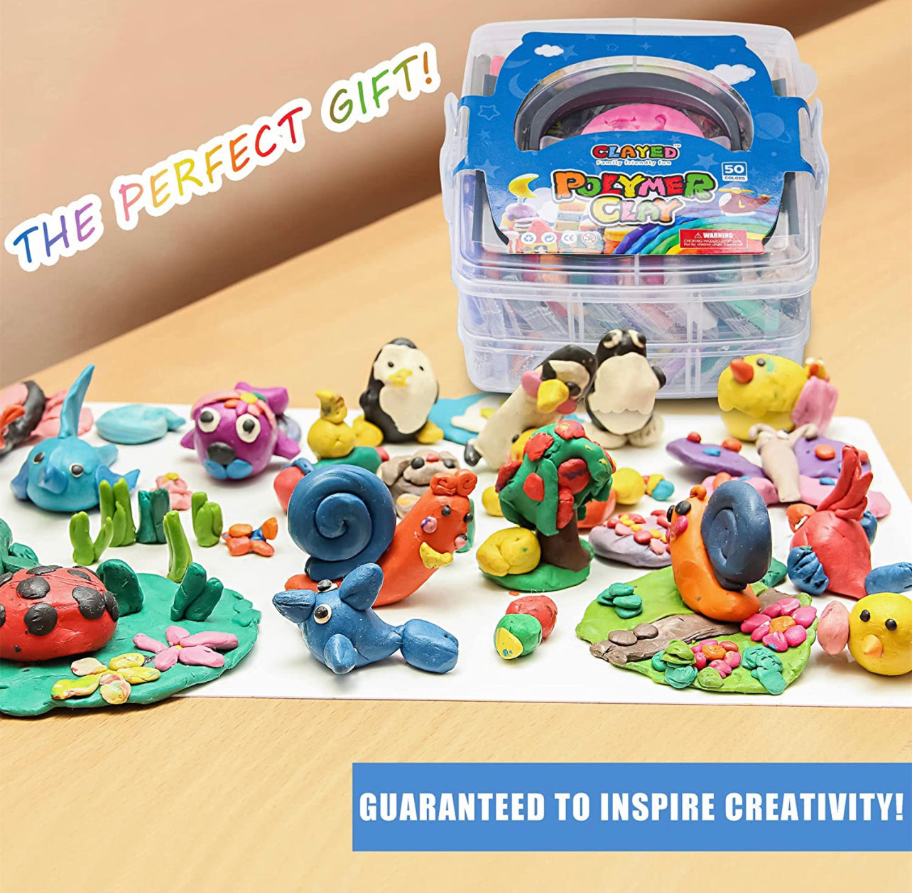 Unleash Your Inner Artist with the CLAYED 50-Color Polymer Clay Kit!