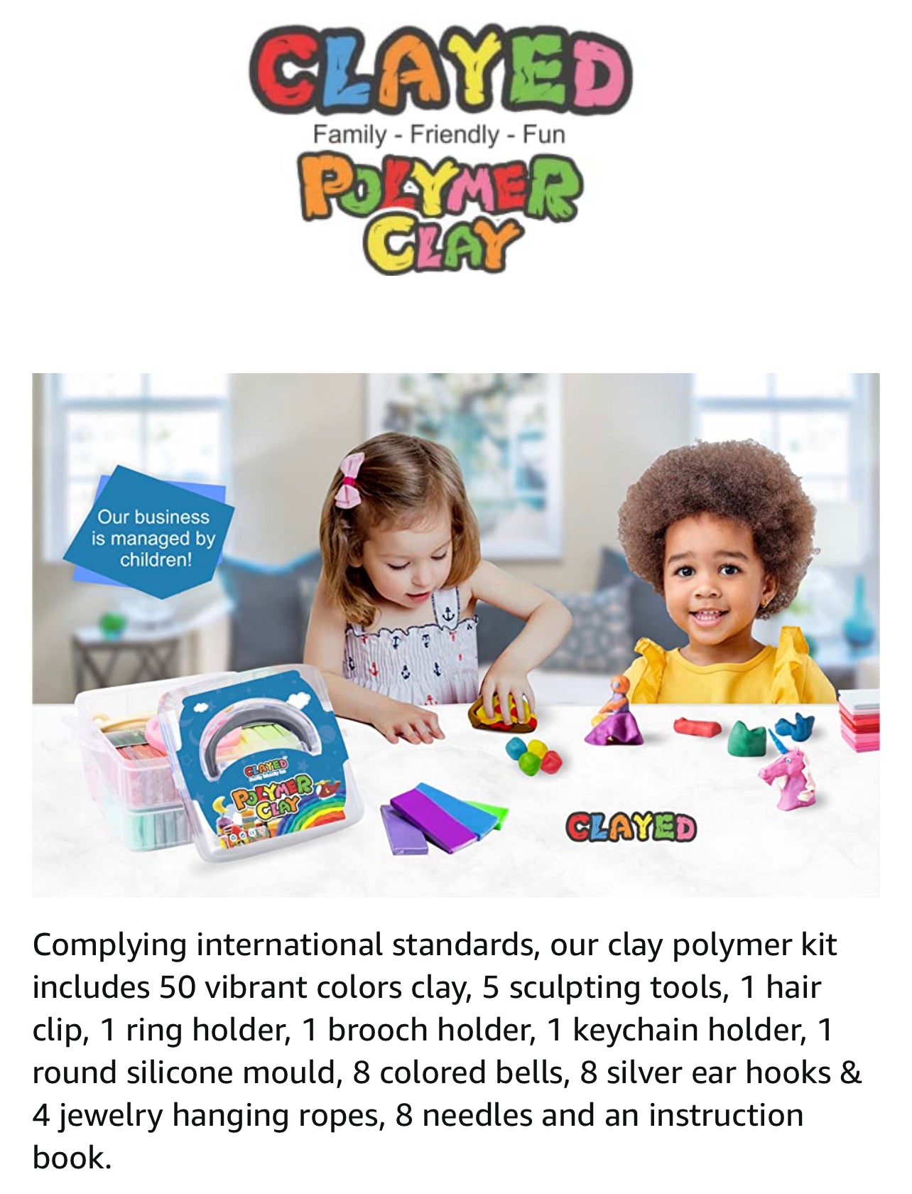 Unleash Your Inner Artist with the CLAYED 50-Color Polymer Clay Kit!