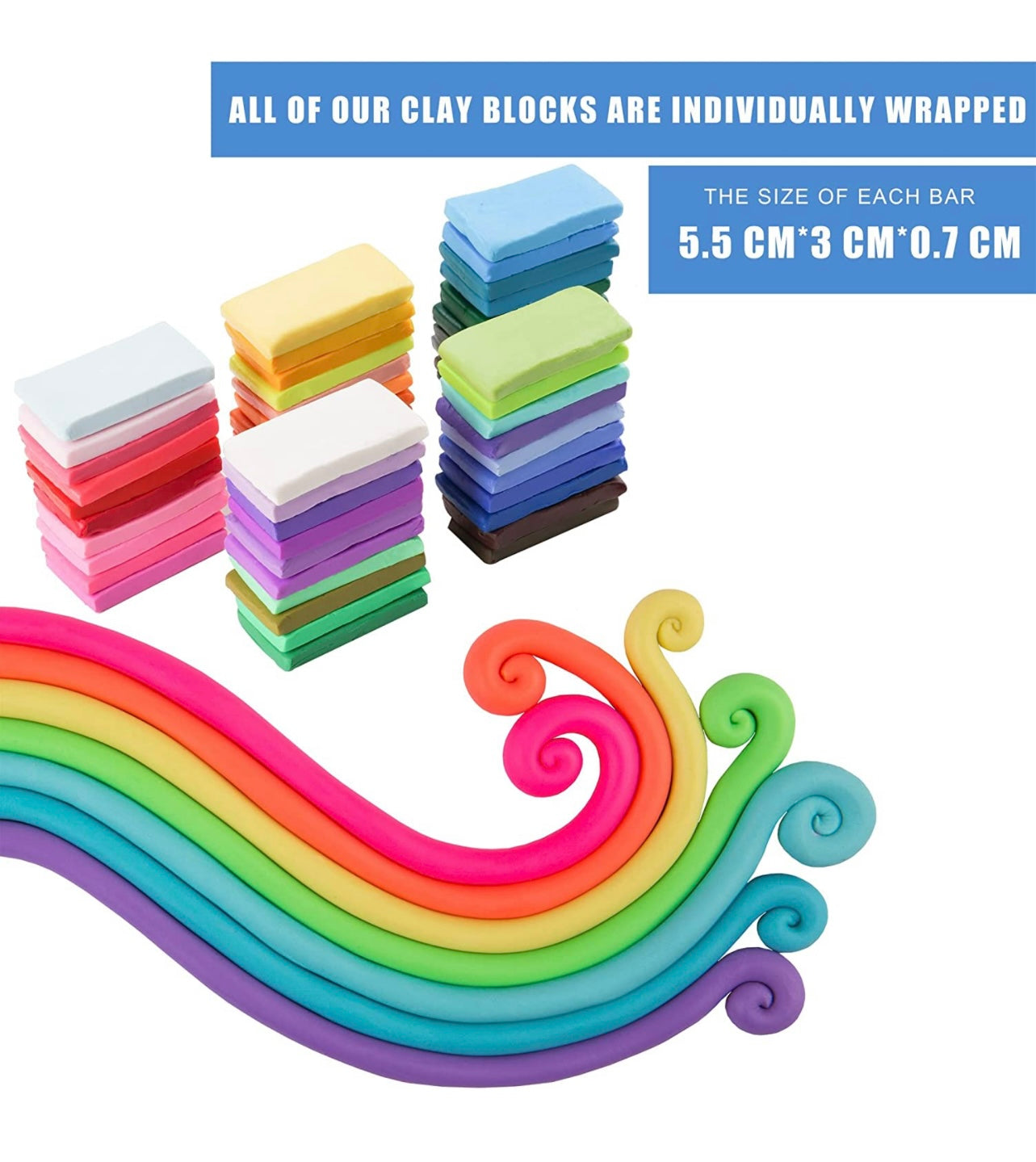 Unleash Your Inner Artist with the CLAYED 50-Color Polymer Clay Kit!
